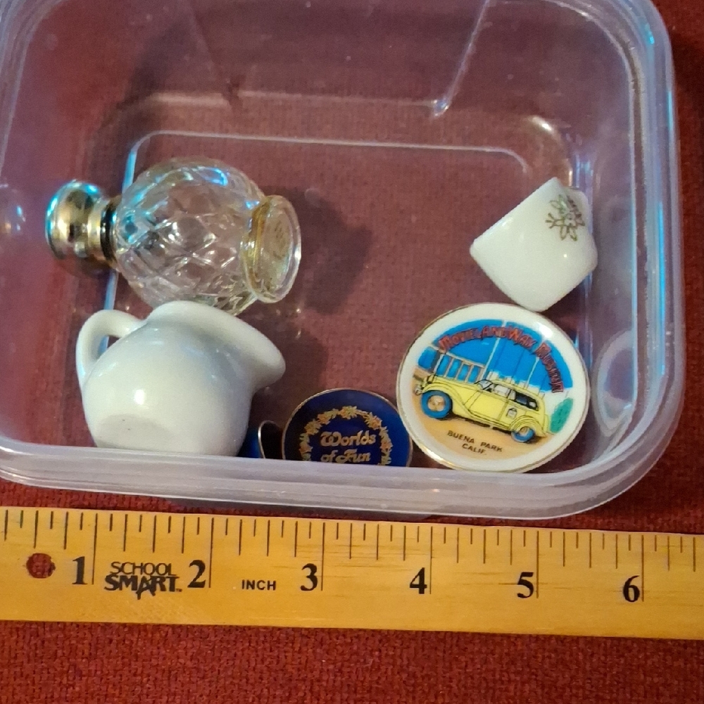 Miniature Collectible Set White and Clear Accents Dollhouse size Vintage Lot